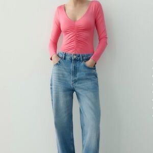 Zara Ruched Elastic Bodysuit